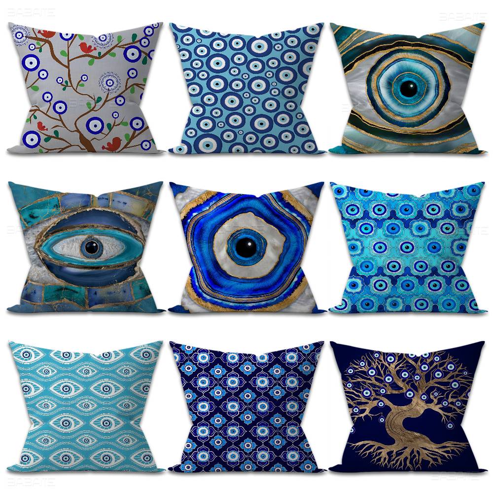 Home Textiles Turkey - 터키 블루 하트 이블 아이 쿠션