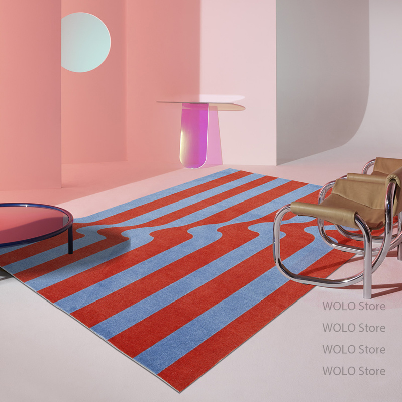Home Textiles Plaid - 북유럽 거실 장식 빈티지 카펫 불규칙한