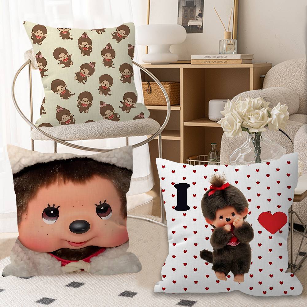 M-Monchhichi 귀여운 베개 애니메이션 베개 소 - Home Fashion Textiles 리뷰 및 가격