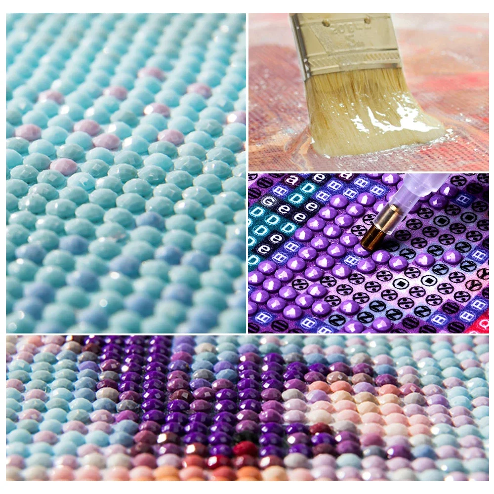 새로운 컬렉션 2024 다이아몬드 페인팅 꽃다발 컵 컬 - Home Textiles Plaid 리뷰 및 가격