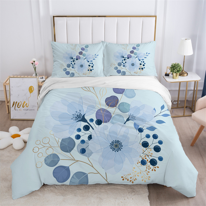 소박한 꽃무늬 화이트 침구 세트 마이크로파이버 나뭇잎  - Bed Sheet Microfiber 리뷰 및 가격
