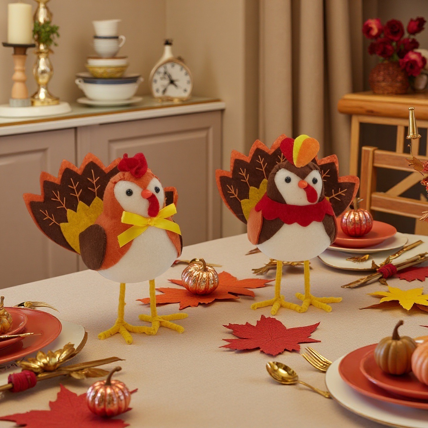 추수감사절 칠면조 장식품, 새 장식, 가을 테이블 장식 - Home Textiles Turkey 리뷰 및 가격