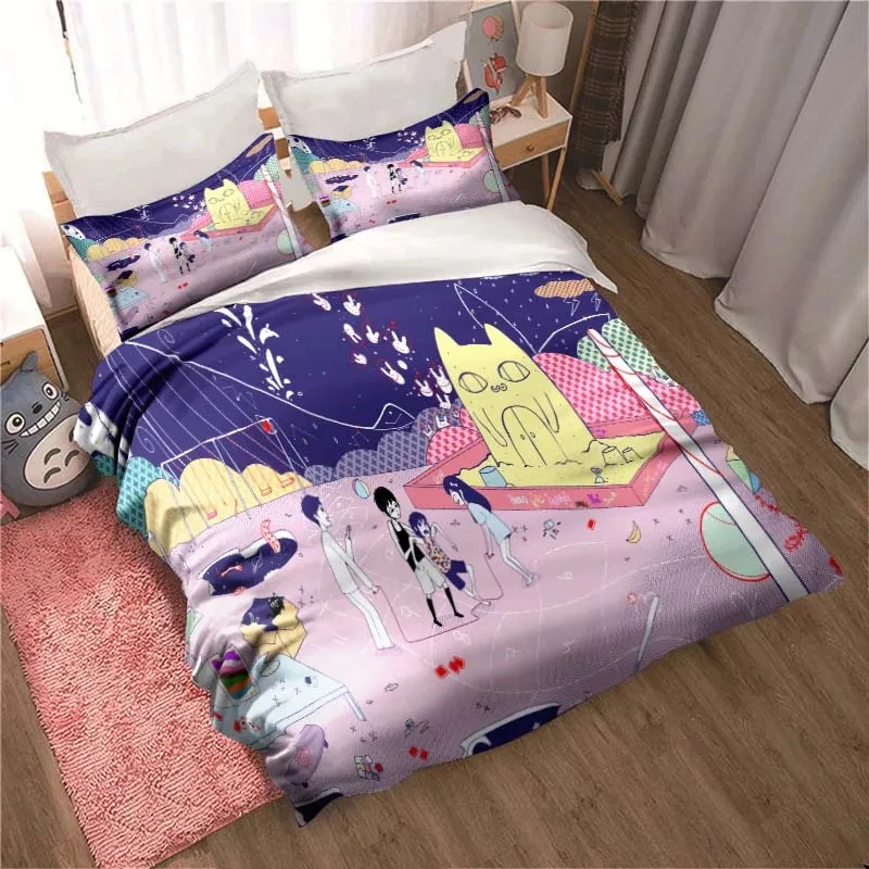 패션 3D 프린팅 애니메이션 오모리 침구 세트 사계절용 - Home Fashion Textiles 리뷰 및 가격