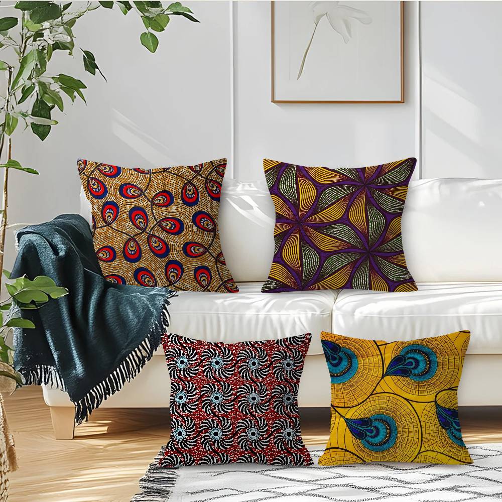 패션 아프리카 왁스 원단 멋진 베개 커버 디자인 쿠션  - Home Fashion Textiles 리뷰 및 가격