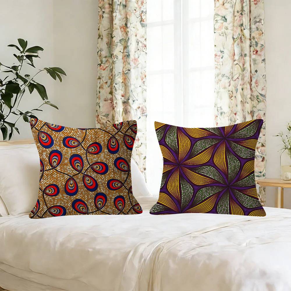 패션 아프리카 왁스 원단 멋진 베개 커버 디자인 쿠션  - Home Fashion Textiles 리뷰 및 가격